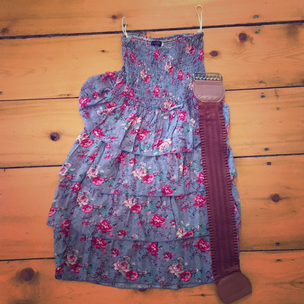 Sylc Carmisa Strapless Floral Dress